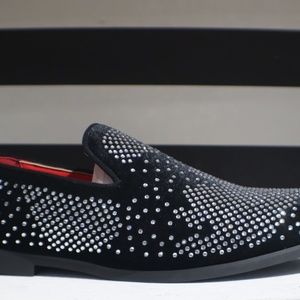 Mario Rossi black and silver patterned shoes